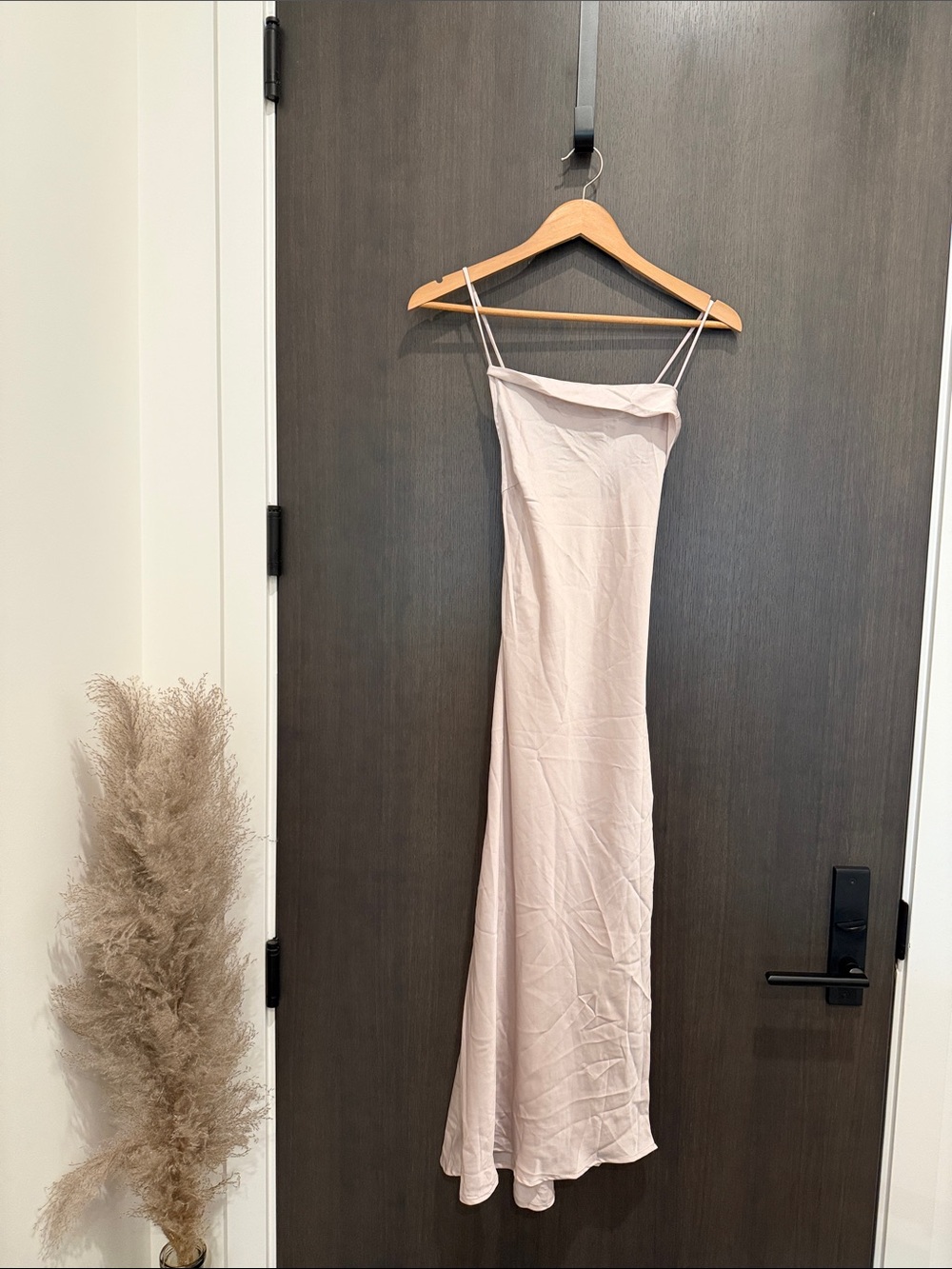 Astr Blush Pink Slip Maxi Dress with Spaghetti Straps